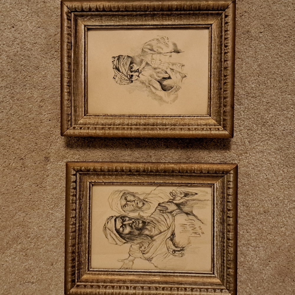 2 John Landis sketches signed & dated